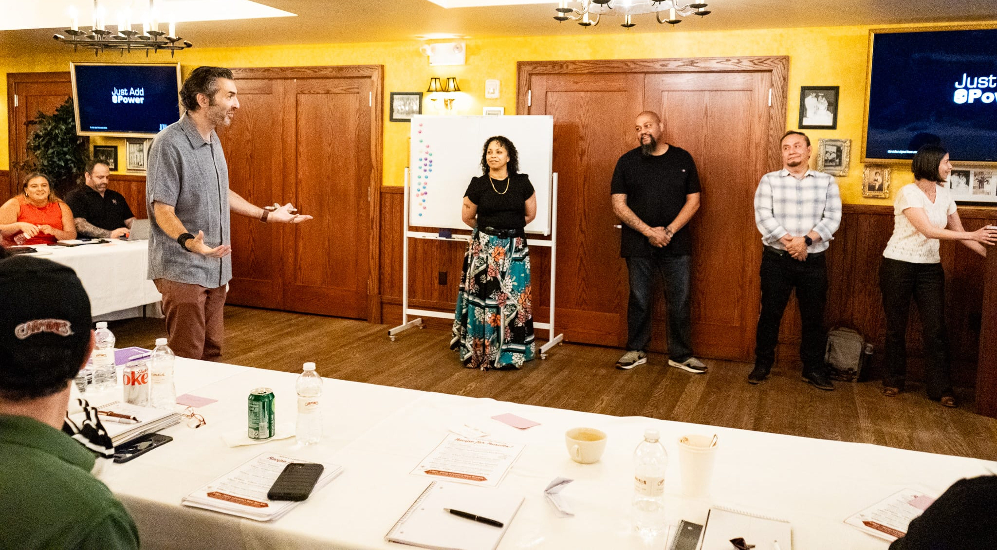 Participants practice 'Yes, And' alongside trust and confidence