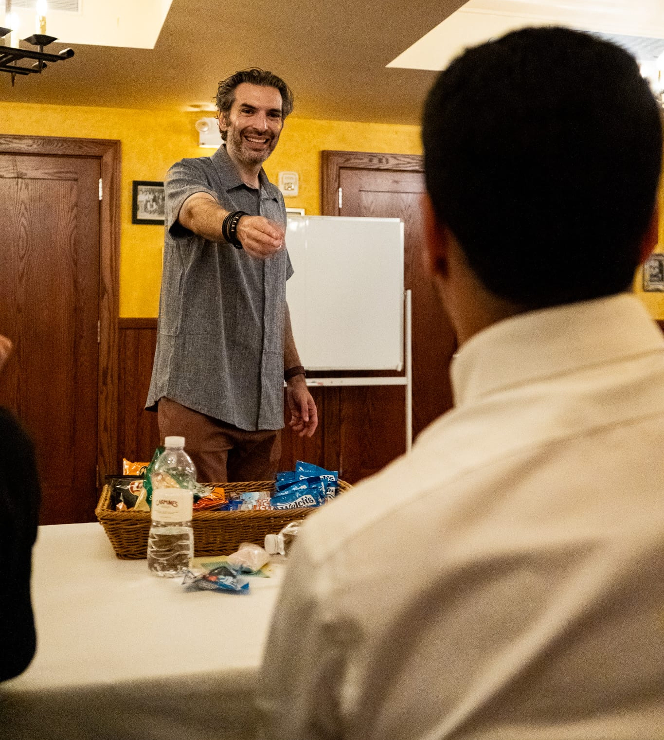 Small-group breakouts with laughter and learning